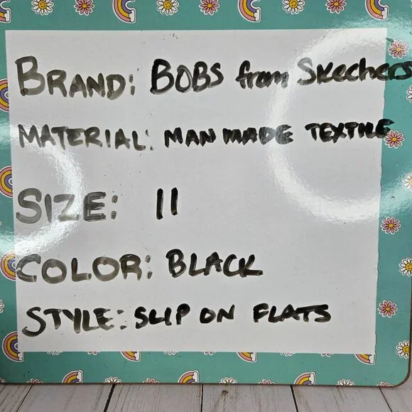 BOBS From Skechers Women's Luxe Rain Dance Black Slip On Flats Size 11 in Black - Picture 2 of 14